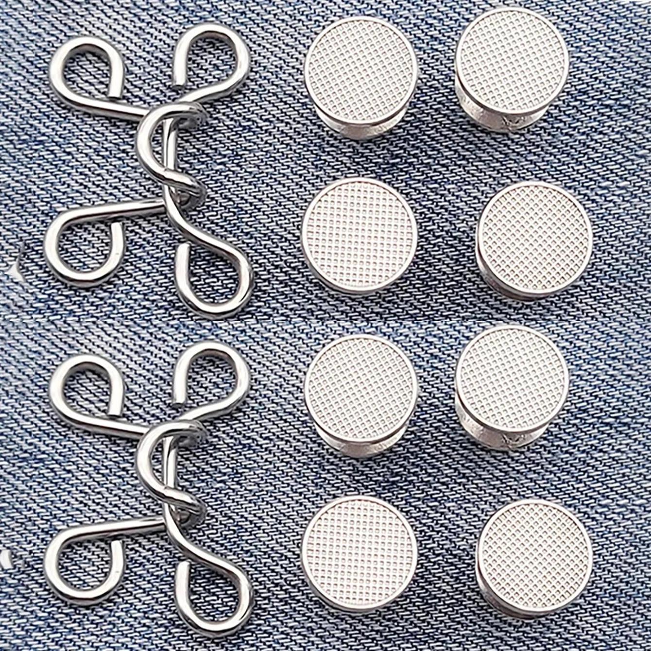 

2pair Skirt Pants Tighten Waist Brooches Jeans Adjustable Waist Clip Button Pearl Women s Brooch Set DIY Clothing Accessories