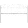 Garden Fence Panel Set 5 Pcs Gray 8.5 X 0.6 M Powder Coated Steel