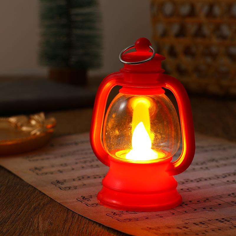 

12 mini LED candle lights retro style candle lights festive party atmosphere candle lights suitable for holiday outdoor camping RED,1PC