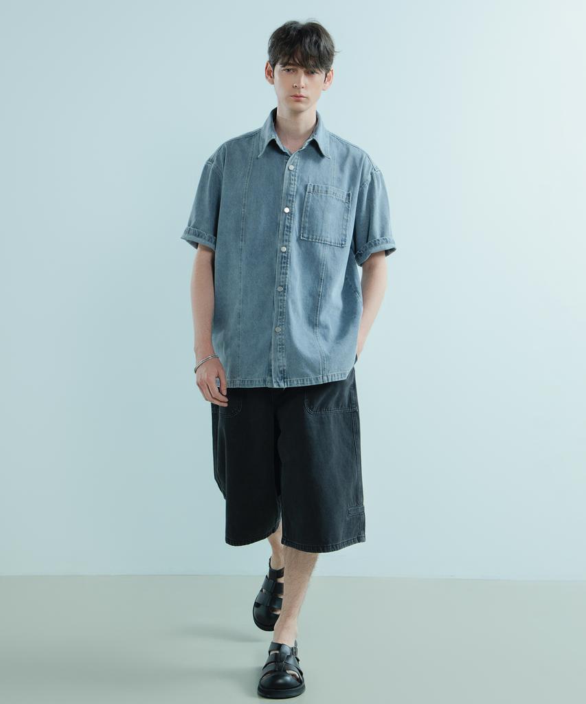 LOGSTORE Cut Denim Shirt