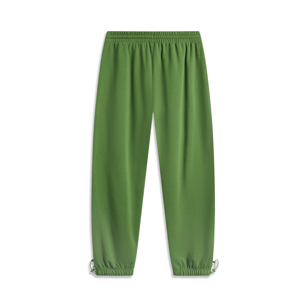 Li Ning Sports Lifestyle Series Casual Moisture-Wicking Comfortable Versatile Sports Long Pants Men Bottoms Green AKLU945-1