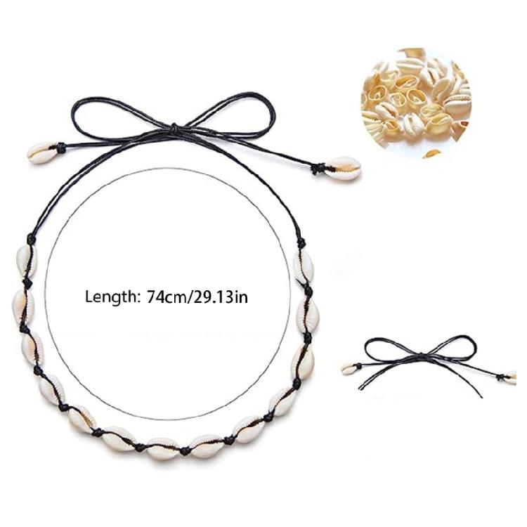 Bracelets de Coquillages Chevillettes Perles de Coquillages Naturels Collier Bijoux pour Hommes