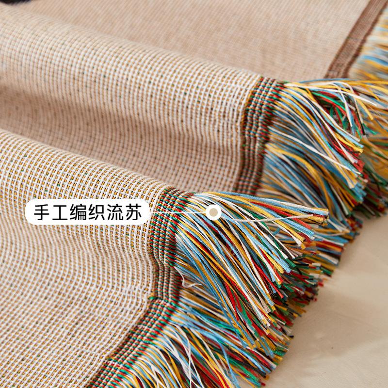 Christmas Blanket Simple Couch Bed Sofa Cover Large Cotton Tassel Knitted Blanket Solid Color Nordic Decorative Bedroom Handmade