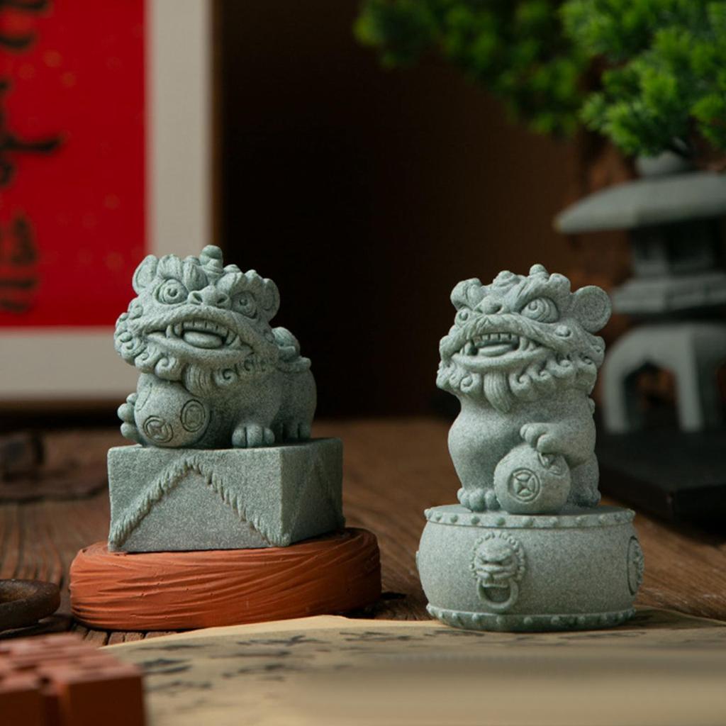 Statua Lwa Dekoracje Domowe Pamiątka Zabawa Herbatą Ozdoba Zwierzaka Herbacianego do Pokoju Herbacianego Pokoju do Jogi Półka Miłośnik Herbaty Przyjaciel Stolik Herbaciany Sypialnia