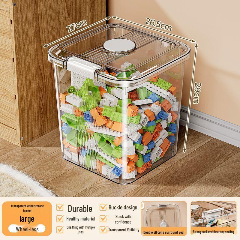 Transparent Multifunctional Storage Box: Large Capacity Plastic Organizer for Toys, Snacks, and Clothes