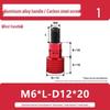 M6 Aluminum Alloy Knurled Handle Screw Bolt with High-Strength Flat Head