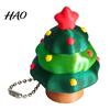 Christmas Tree Pendant Fidget Clicker Keychain, 3D Printed Shaped Stress Relief Desktop Ornament Toy, Holiday Sensory Figure Key Ring Accessory