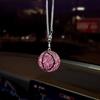 1x Bling Rhinestone Football Car Pendant, Crystal Soccer Rearview Mirror Hanging Ornament,6 Colors