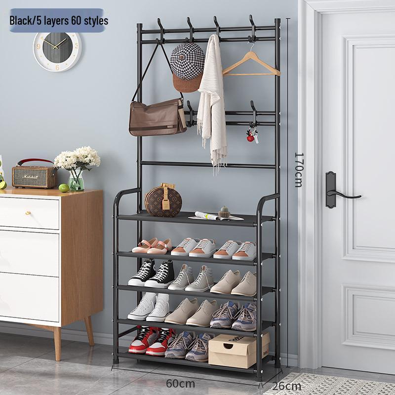 Modern Entryway Shoe and Coat Rack Cabinet: Multifunctional Storage for Shoes, Hats, and Coats