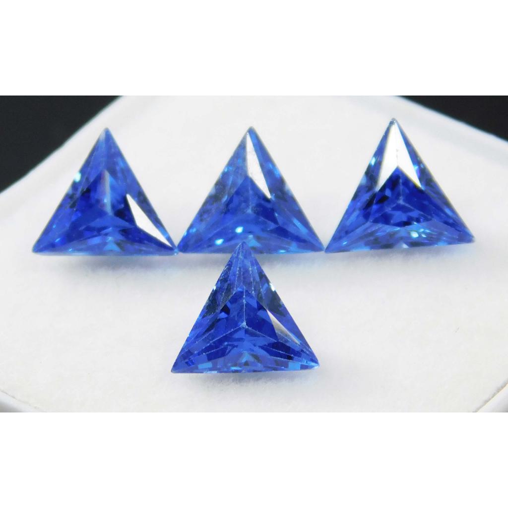Ring Size Natural Blue Sapphire Trillion Cut 6 PCS CERTIFIED Loose Gemstone Lot MULTTIQ116