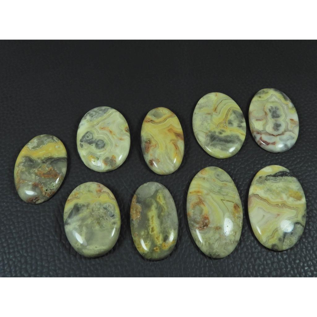 270Cts. Natural Australian Crazy Lace Agate Oval Cabochon Gemstone 09Pcs Lot C-3818