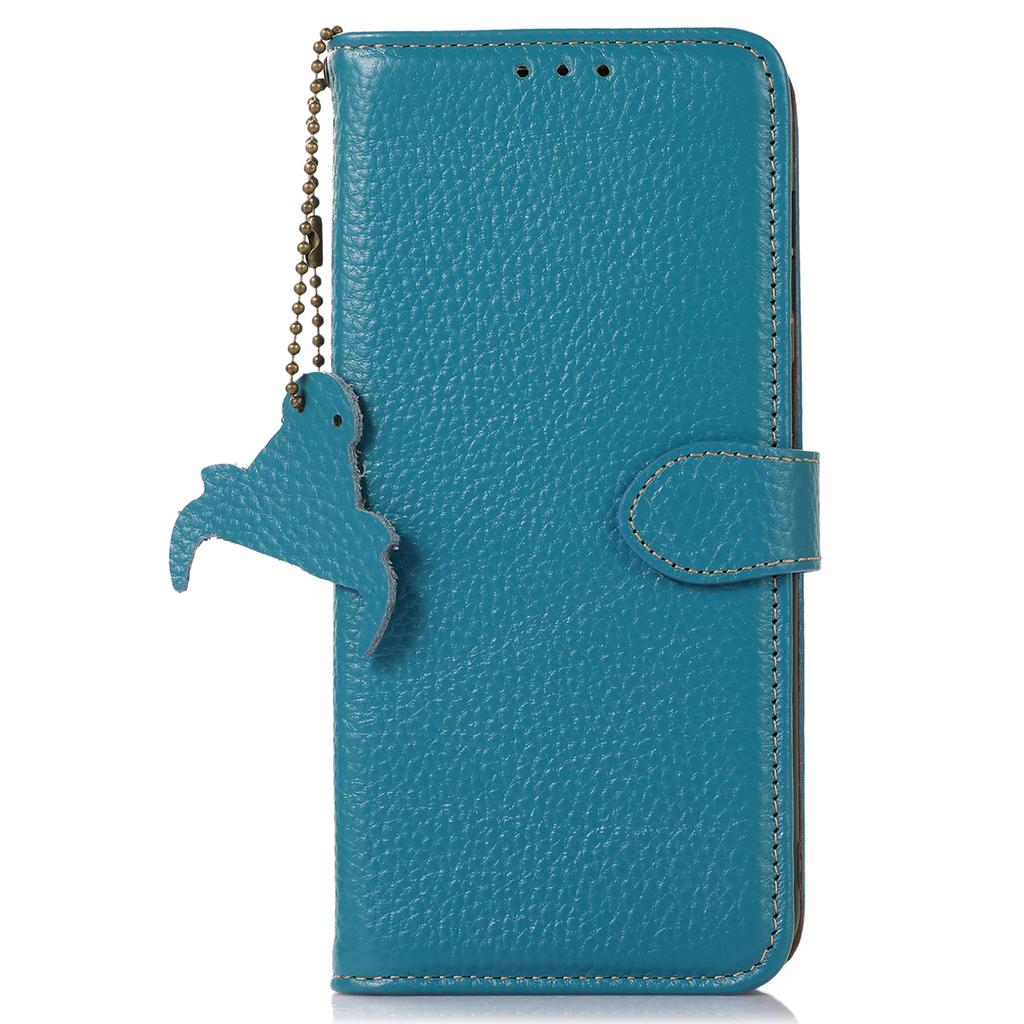 For Xiaomi 14T Case RFID Blocking Litchi Texture Genuine Cow Leather Phone Cover