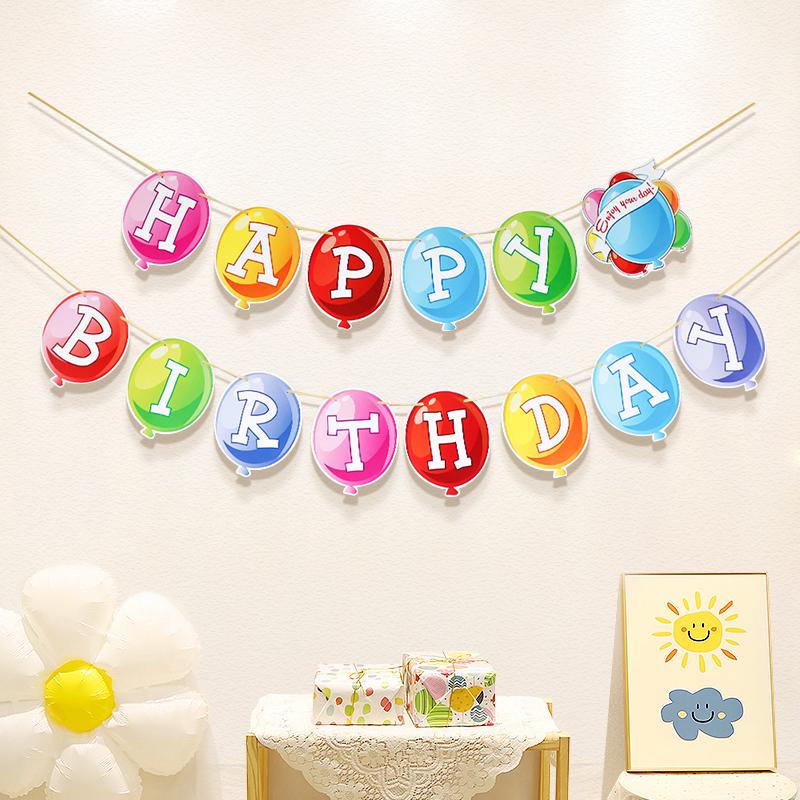 Banner zum ersten Geburtstag des Babys: Kinderwimpelkette für die Kindergarten-Dekoration