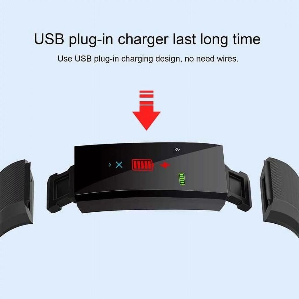 Waterproof NFC Smart Bracelet Sleep Detection Heart Rate Blood Pressure Blood Oxygen Sports Pedometer Watch