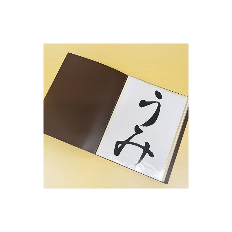 Kuretake Calligraphy File, Artwork File for Half-Size Paper, Brown, KN22-1