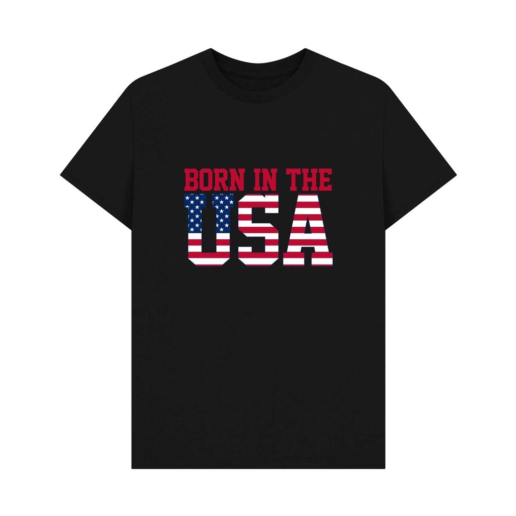 Apoh Unisex Adult Born In The USA Graphic T-Shirt