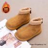 Children's Fashionable, Warm, Fleece-Lined Snow Boots 2025: Lightweight All-Season Low Heel Martin Boots