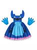 New Halloween Cartoon Stitch Cosplay Fluffy Dress for Girls