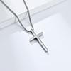 Minimally Designed Titanium Steel Cross Necklace with Smooth Finish Niche Personality Suitable for Men and Women Sweater Chain Pendant