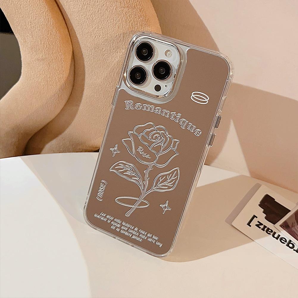 Mirror Silver Rose Case for iPhone 17 iPhone 17 Pro Max