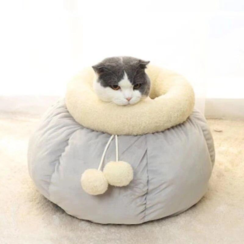 

Милая кровать для кошек, питомник для собак, дом, глубокий спальный мешок, коврик, теплая осенне-зимняя кровать с тыквой, товары для домашних животных, дом