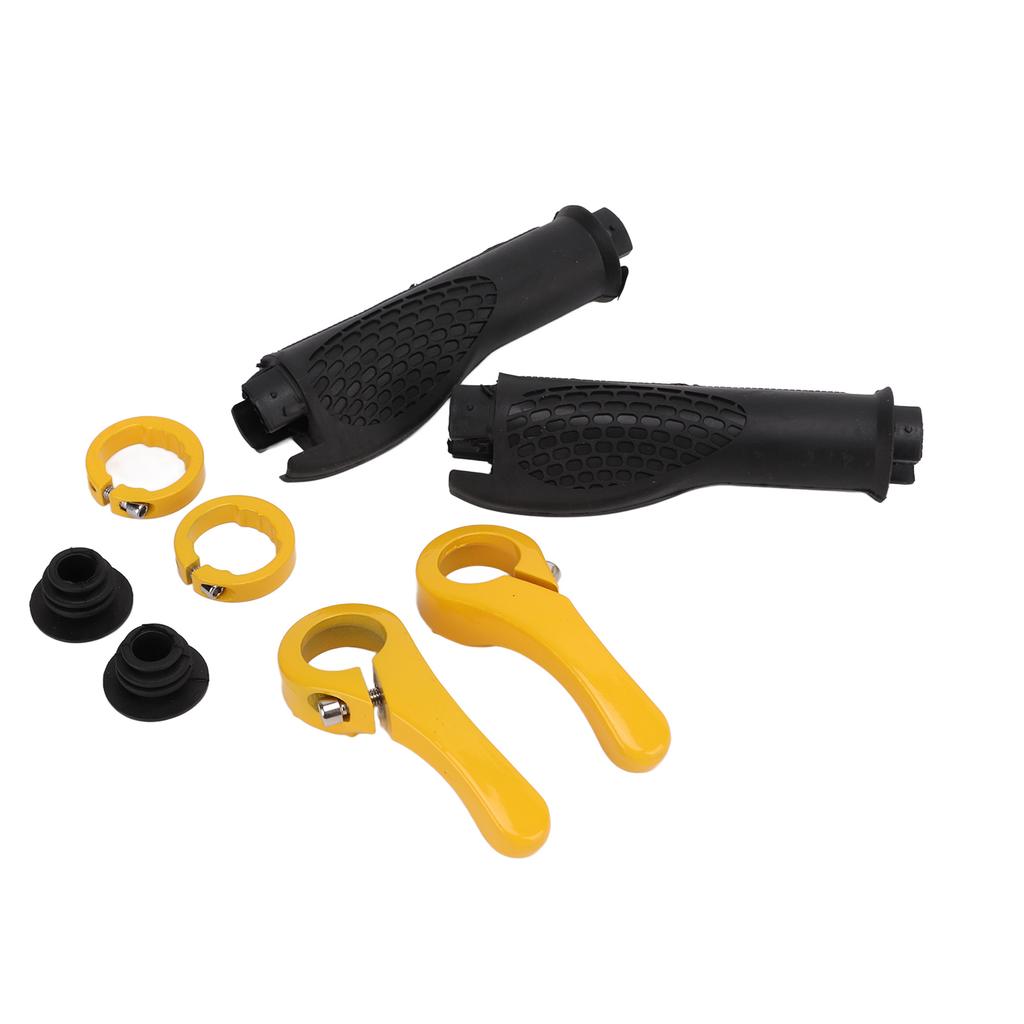 2pcs Handle Bar Covers Rubber Bicycle Handlebars Protector With Lids Fixing Buckles for Road Mountain Bicycle