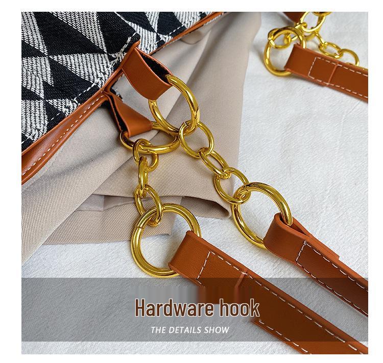High-Capacity Retro Plaid Tote Bag - Casual European & American Style Handbag for Work & Commute