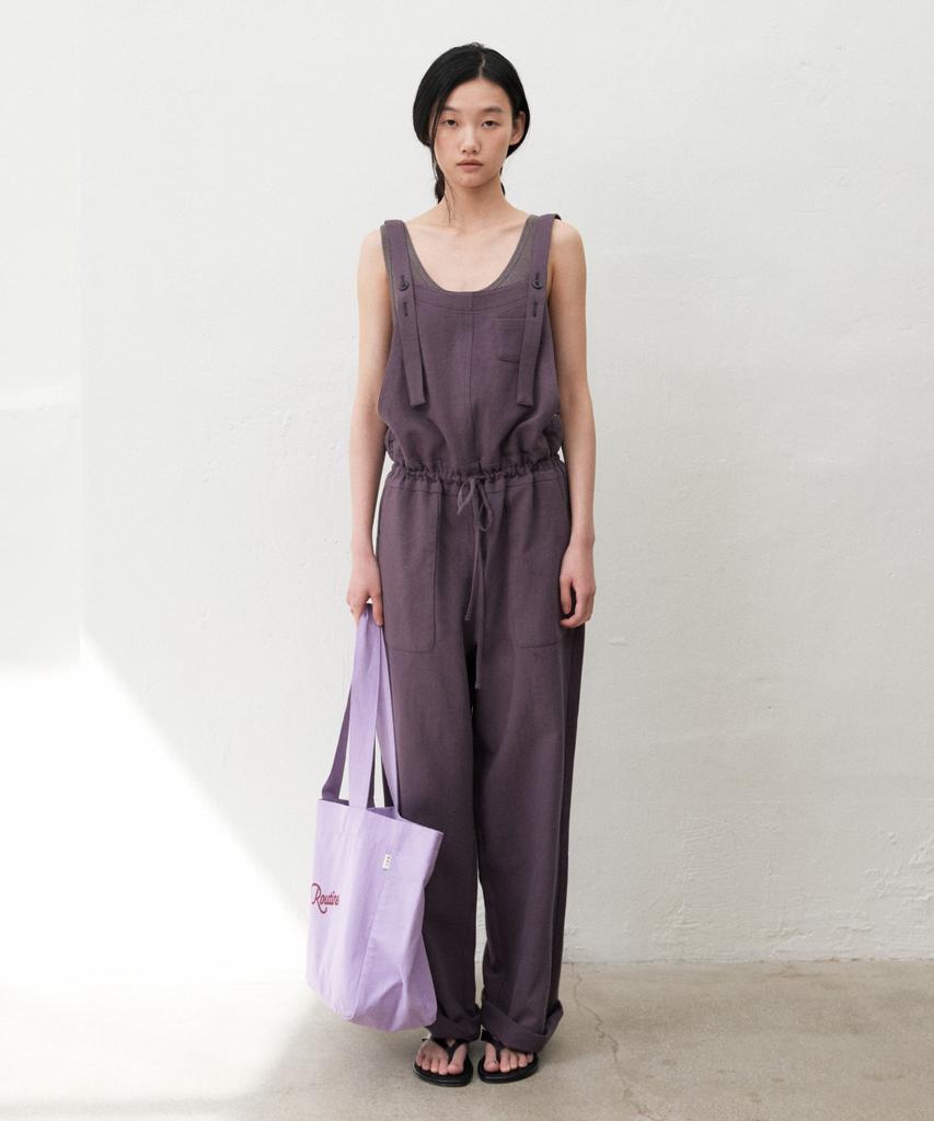 Manggomaenipeullijeu Moco Linen Jumpsuit_Charcoal