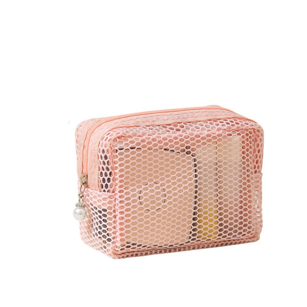 Portable Mesh Makeup Bag Gauze Toiletry Bag Portable Travel Storage Bag Business
