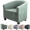 Leaves Jacquard Tub Chair Cover Elastic Soft Club Armchair Slipcovers Single Sofa Slipcover for Living Room Bar Counter Banquet