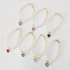 Cute Heart Gemstone Pearl Pet Collar, Adjustable Cat Dog Necklace, Elegant Decorative Pet Jewelry for Small Pets
