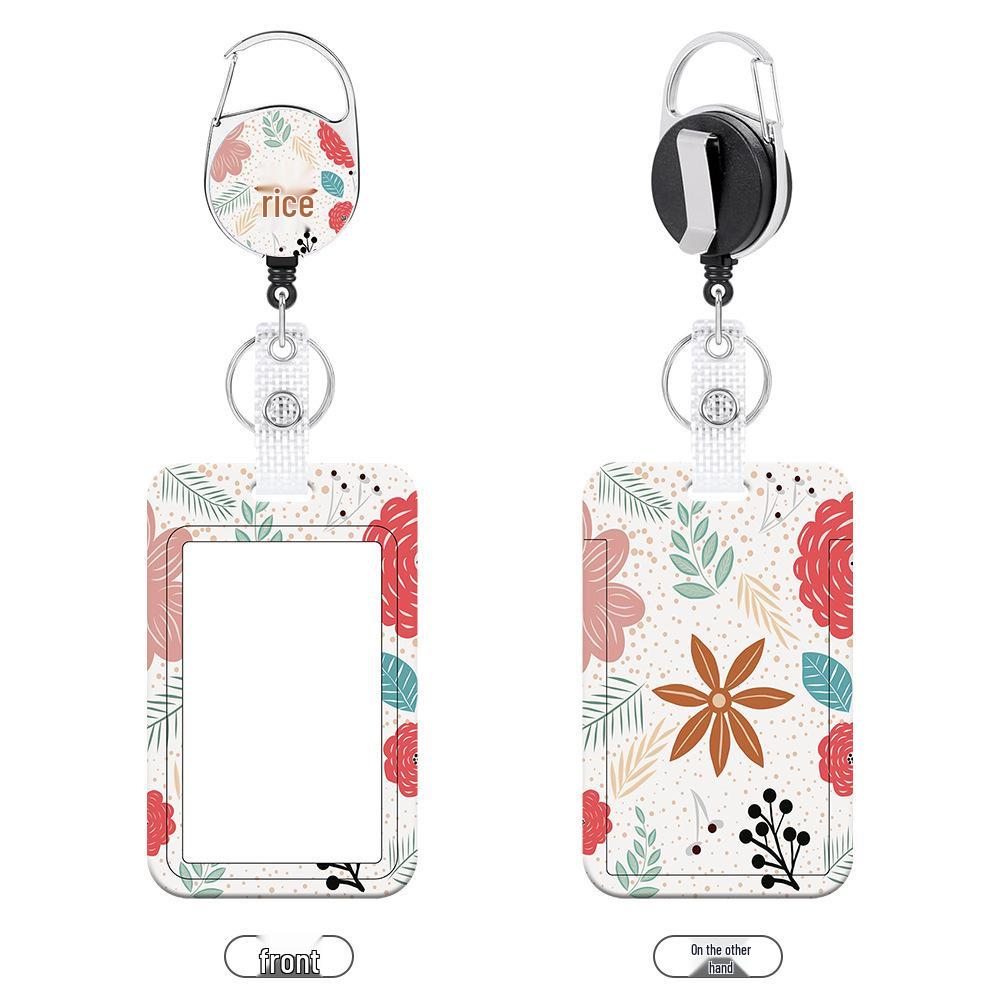 Retractable Work Pass Holder with Neck Lanyard for Employee ID, Badge, and Cards