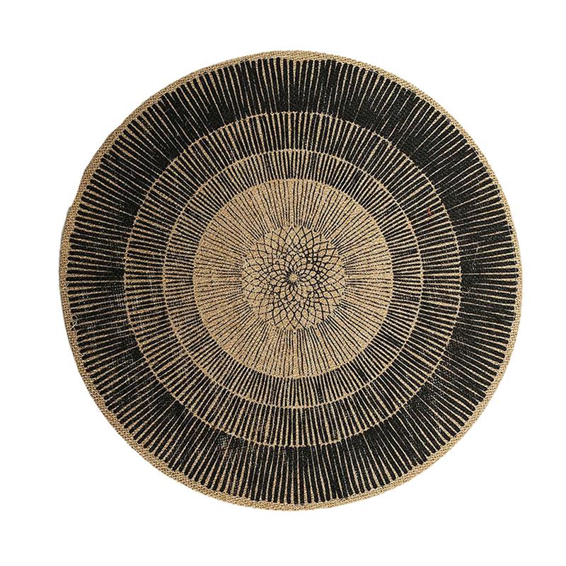 Boho Mandala Round Placemats Heat-Resistant Linen-Cotton Table Mats Washable Non-Slip Dining Decor