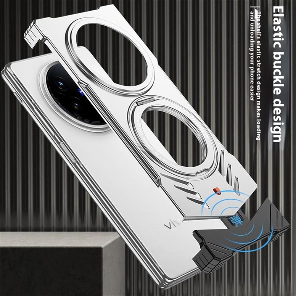 DYONG For Vivo X Fold5 5G Metal Case Frameless Hollow Heat Dissipation Phone Cover with Kickstand