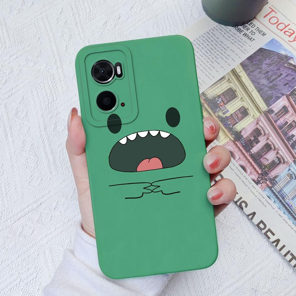 Case For OPPO A72 A78 A94 A91 A76 A73 A93 A8 AX7 Back Cover Cute Dinosaur Housing Shockproof Matte Soft Silicone Screen Protector Capa For OPPO Bumper