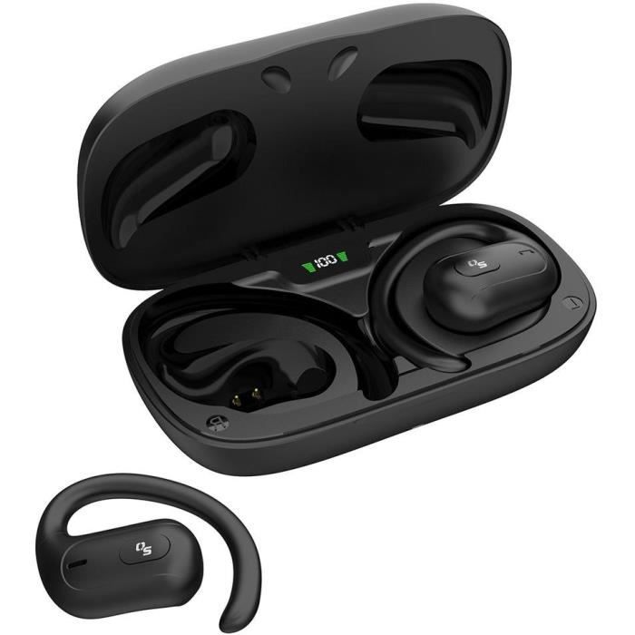 Ecouteurs à oreille ouverte sans fil - OPN SOUND - ARIA - Casque TWS - Bluetooth 5.0 - Noir