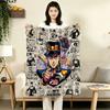 1PC Jojos Bizarre Adventure Patterned Flannel Blanket Suitable For All Seasons For Home Decor Warmth And Comfort Gifts Holiday Present