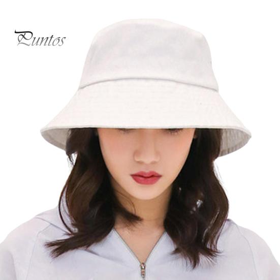 Spring Summer Fisherman Hat Flat Top Wide Brim Solid Color Basin Hat Breathable Versatile Travel Outdoor Sunshade Hat