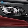 Real Soft Carbon Fiber Sticker For Ford Mustang GT Dark Horse EcoBoost 2025 2025 2026 LHD RHD Car Door Inner Handle Frame Trim