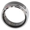 Smart Ring Silver Step Counter Splash Proof Smart Fitness Ring with APP Display Screen Touch Keys fo