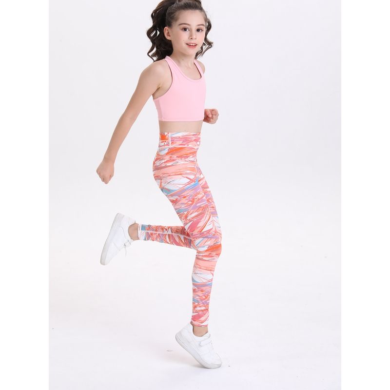 

Little Girl Kids Developmental Awkward Sports Vest Pink short vest M kids 115-130 height