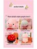 Large Plush Pig Doll - Cute Stuffed Animal Gift for Girlfriend, Valentine's Day, or Birthday - Pig Holding a Flower