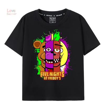 Tričko 4 až 14 let FNAF At Freddys dětské Tričko s kulatým výstřihem Chlapecké dívčí Krátký rukáv