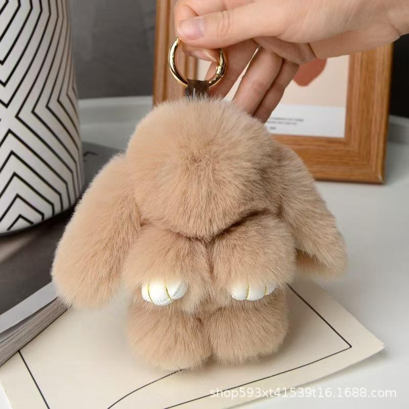 Imitation Otter Rabbit Pendant, Bag Decor, Car Keychain Charm