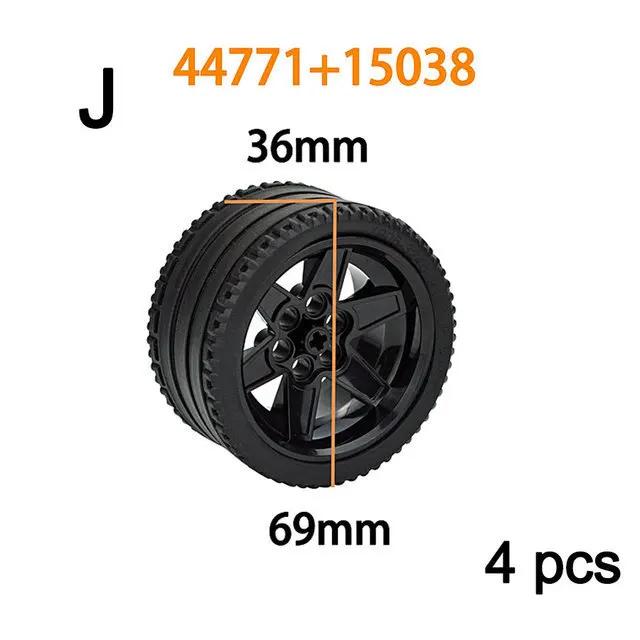 MOC Technical Tire Wheel Cross Hole Set Motorcycle Car Truck Wheels 44309 92402 3 54120 11957 Construction Building Block