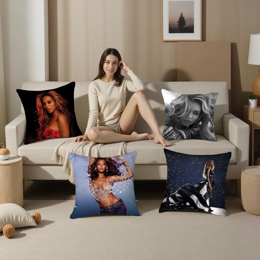 B-Beyonce Singer Pillow Case Plush Fabric Soft Pillowcase Double Sided Print Sofa Cushion Cover Throw Pillow Cover