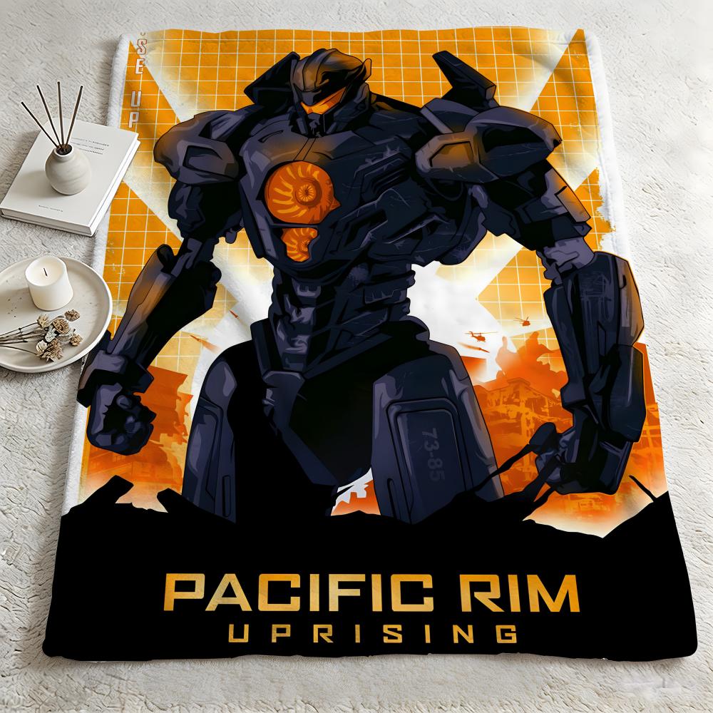 movie PPacific Rimm Throw Warm Soft Flannel Blanket Multiuse for Sofa Bed Camping Travel Nap