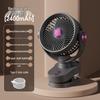 Silent USB Clip-on Desktop Fan with Light and Oscillation for Home and Dorm Use