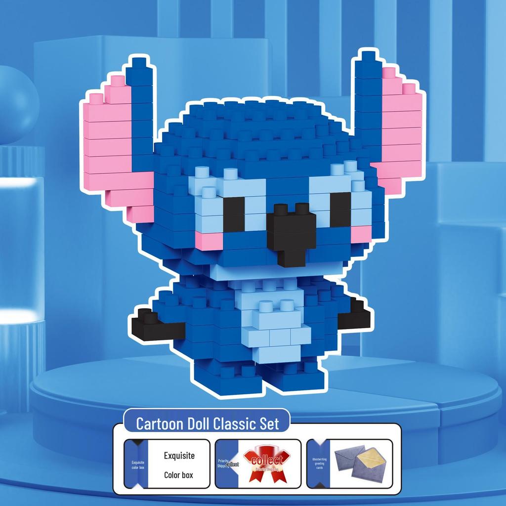 Figuras de Desenho Animado de Micro Partículas Compatíveis com LEGO - Brinquedo de Montagem Educacional para Crianças Caixa Surpresa Ornamentos