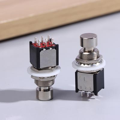 6-pinový kovový nožní spínač pro kytarové efekty DPDT pro kytarové efekty a DIY pedalboard